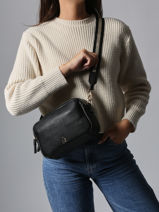 Cross Body Tas Soft Lulu castagnette Zwart soft YAHIA-vue-porte